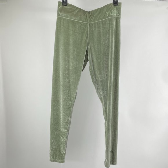 PINK Victoria's Secret Pants - NWOT Pink Victoria's Secret Green Velour Leggings